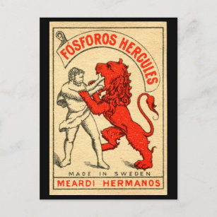 Herakles combat la carte postale du lion néméen