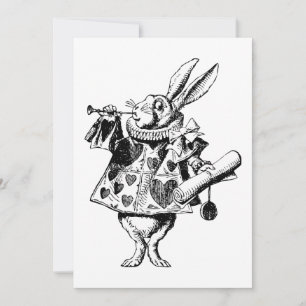 Héraut de lapin blanc en noir