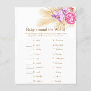 Herbe - Baby autour du monde Baby shower Jeu
