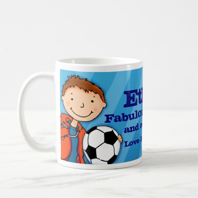 Herbe de football frère bleu mug (Gauche)