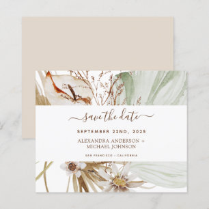 Herbe des Pampas de Budget Boho Save the Date