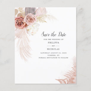 Herbe des Pampas de Budget Floral Script Annonce d