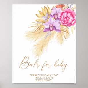 Herbe des pampas - livres pour bébé affiche