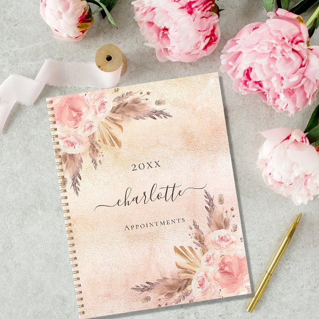 herbe des pampas rose gold florales nom 2027 (Créateur téléchargé)