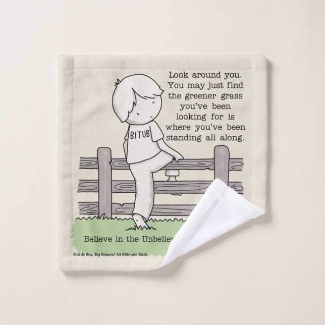 Herbe plus verte (Gant de toilette)