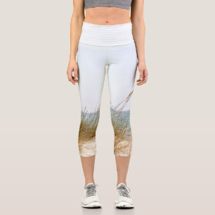Herbe près de la mer capri leggings