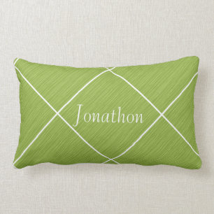 Herbe verte personnalisée chic de coussin et