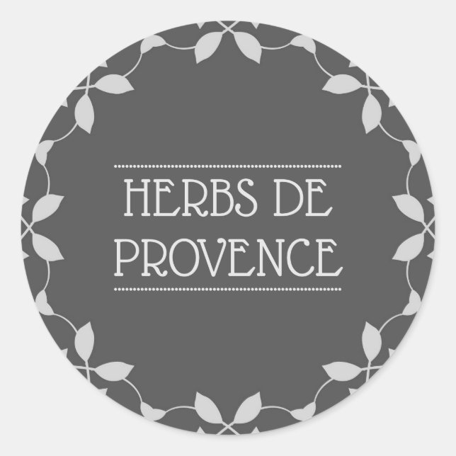 Herbes De Provence Étiquette de jarre d'épices (Devant)