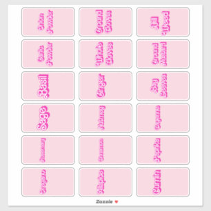 Herbes et épices Jar Étiquettes