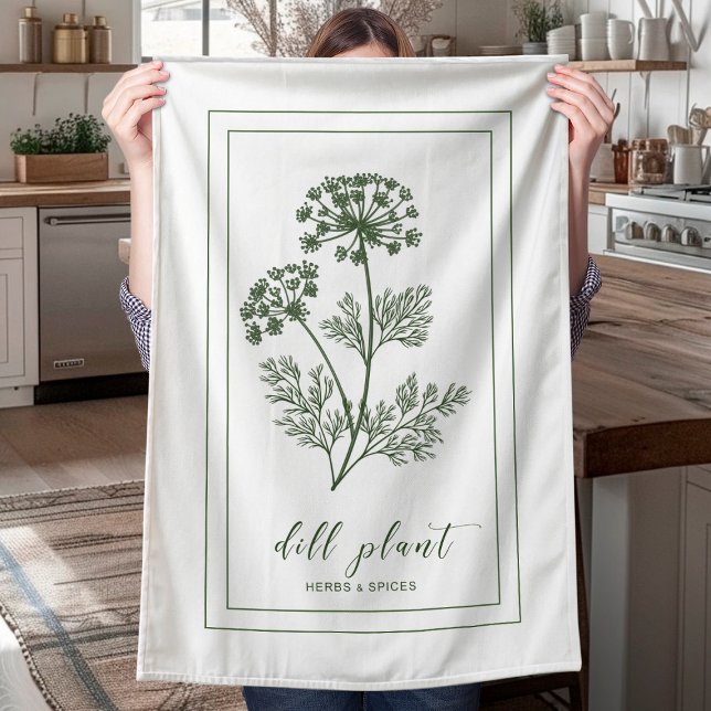 Herbes et épices Plante Dill Green Serviette de cu (Créateur téléchargé)
