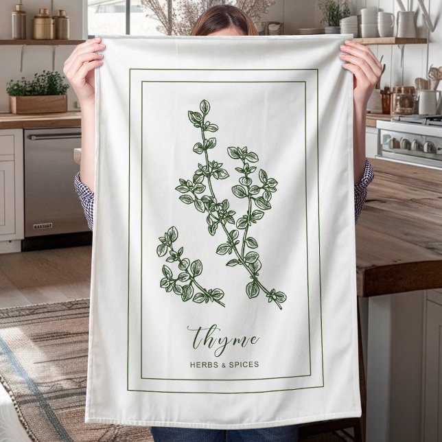 Herbes et épices Plante Thyme Green Serviette de c (Créateur téléchargé)