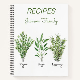 Herbes Rosemary Thyme Rustique Carnet de carnet de