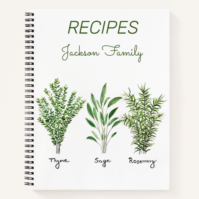 Herbes Rosemary Thyme Rustique Carnet de carnet de (Devant)