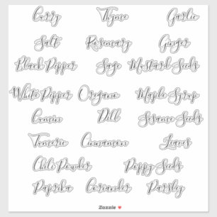 Herbes Spices Pantry Storage Canister Étiquettes