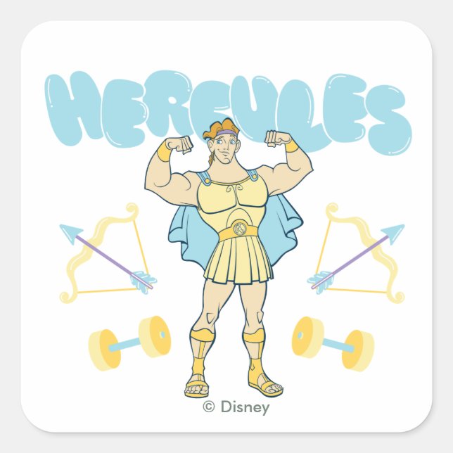 Hercules Arrows and Dumbbells Flex Square Sticker (Devant)