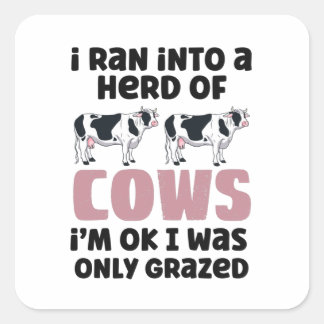 Herd That, Troupeau De Vaches Classic Sticker Rond