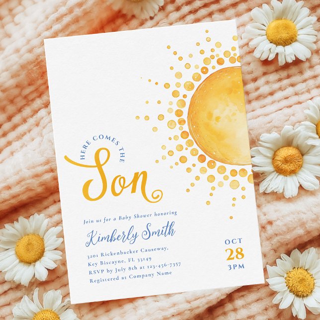 Here Comes the Son Baby Shower Invitation (Créateur téléchargé)