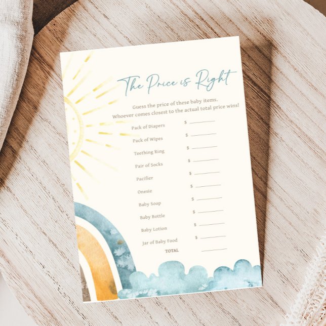 Here Comes The Son Baby Shower Price is Right Game (Here Comes the Son Baby Shower Game)