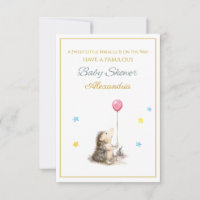 Hérisson à nom personnalisé avec une Baby Shower b