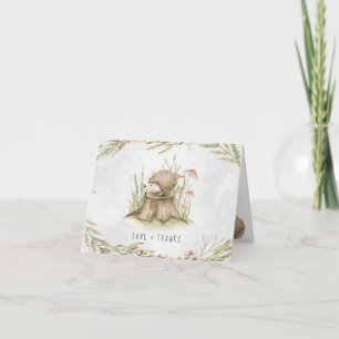Hérisson de Woodland Merci du Baby shower forest