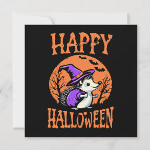 Hérisson d'Halloween Joyeux Sorcière