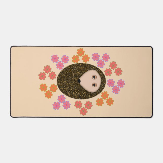 Hérisson dormant et fleurs (Recto)