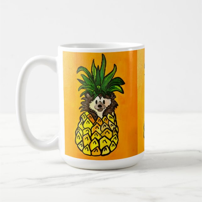 Hérisson et tasse à café à l'ananas (Gauche)