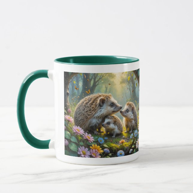 Hérisson Famille Mug (Gauche)