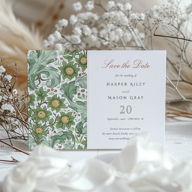 Heritage Botanical Save the Date Morris Invitation (Créateur téléchargé)