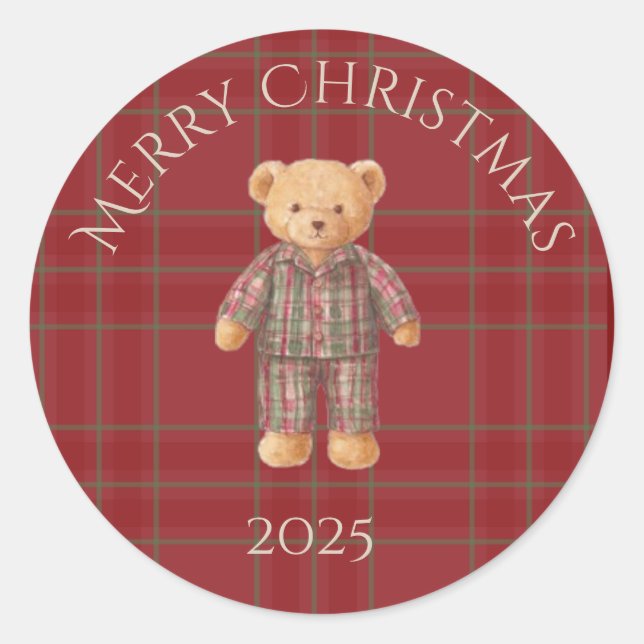 Heritage Holiday Bear Sticker (Devant)