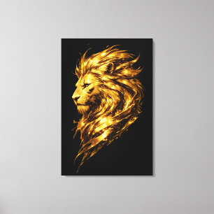 Héritage Lion d'Or Impression sur toile de luxe