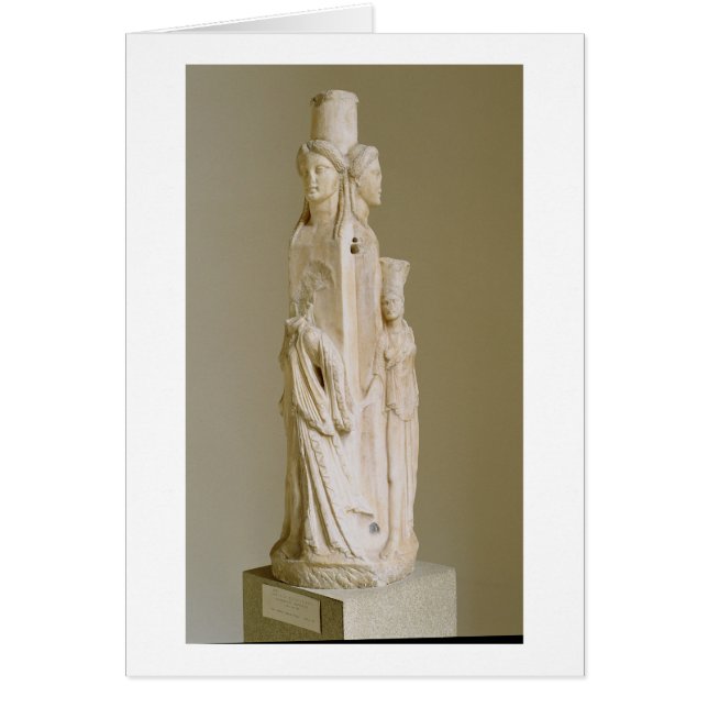 Herm triforme de Hecate, sculpture de marbre, pe (Devant)