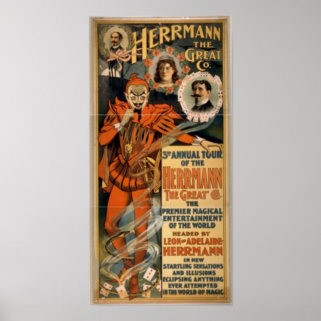 HERMANN le grand illusionniste VAUDEVILLE Poster (Devant)