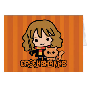 Hermione et Crookshanks en dessin animé