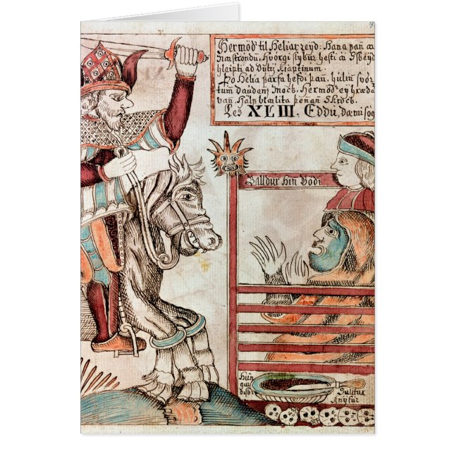 Hermod à cheval sur Sleipnir (Devant)