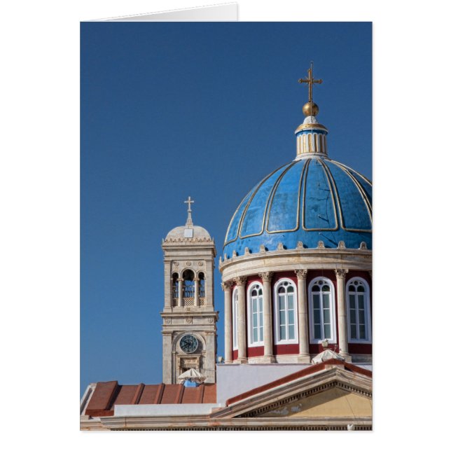 Hermoupolis, île de Syros, Grèce. Dôme bleu de (Devant)