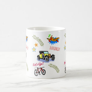 Hero Voiture Vélo Avion Mug