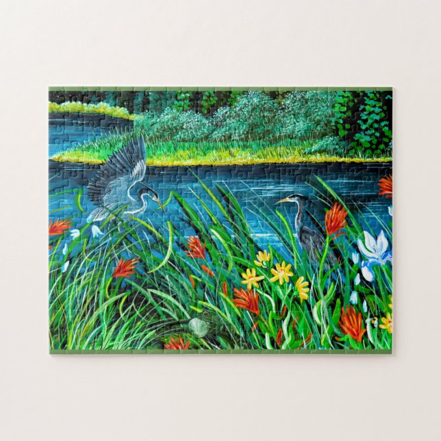 Heron bleu @Todd Lake Puzzle (Horizontal)