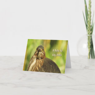 Héron d'Eyed Lumineux - Carte de voeux vierge