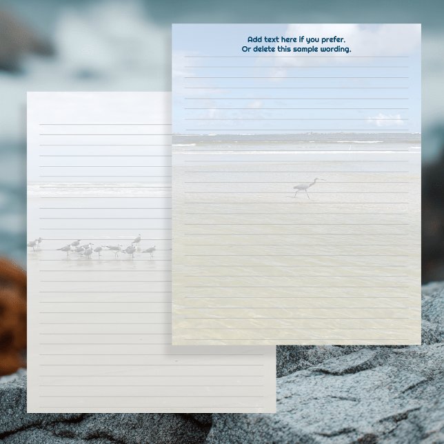 Hérons et oiseaux de rivage sur papier à lettres L (Créateur téléchargé)