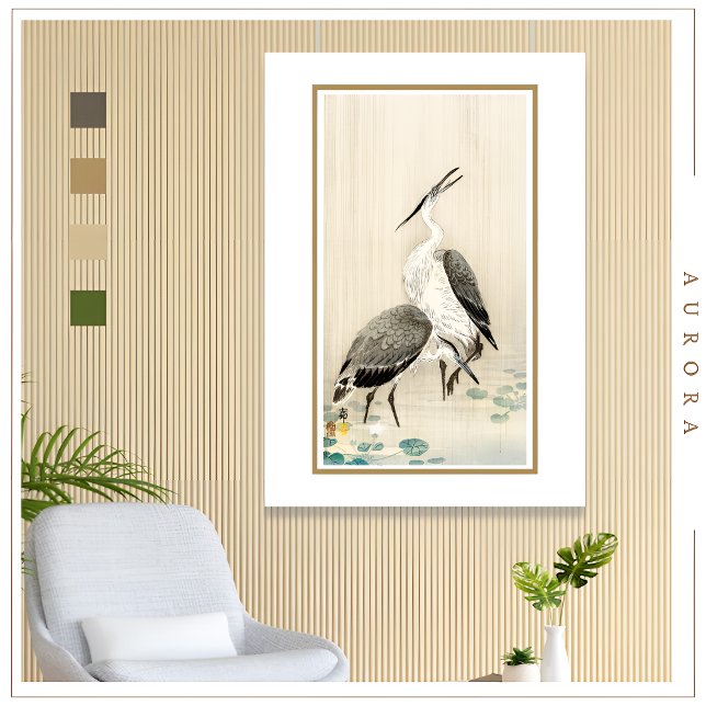 Herons, Ohara Koson (1877-1945) Poster (Créateur téléchargé)