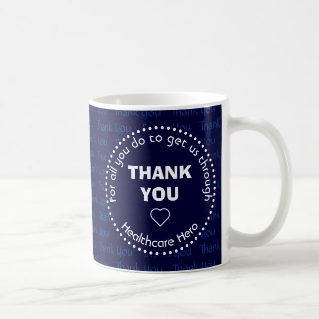 Héros de soins de santé personnalisés MERCI Mug (Droite)
