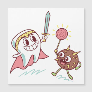 Héros des dents vs Bacteria Monster Dental Cartogr
