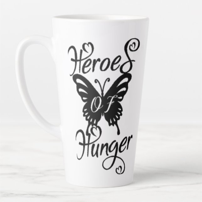 Héros du papillon de la faim Grande Mug latte (Gauche)