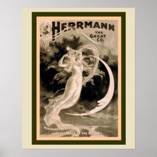 Herrmann le grand magicien Poster vintage 16 x 20