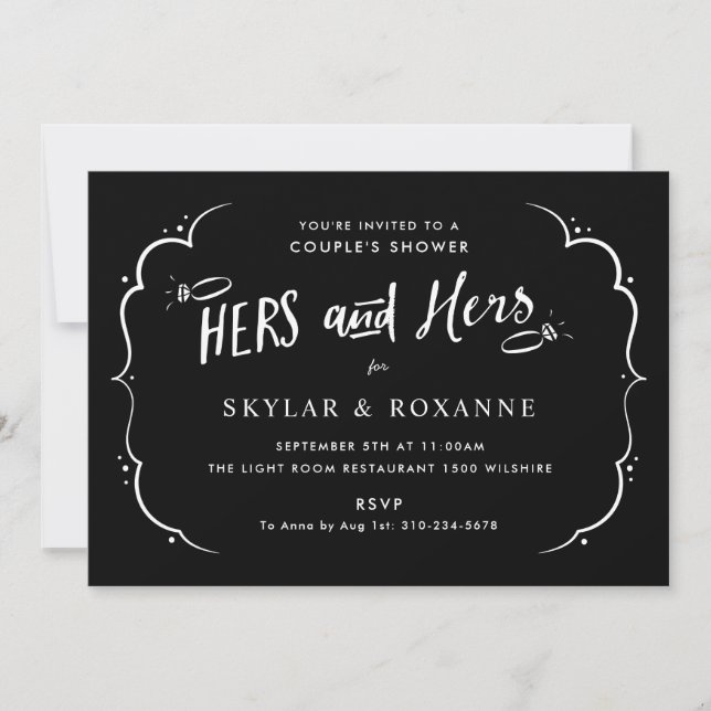 Hers et Hers Gay Couples Show Invitation (Devant)