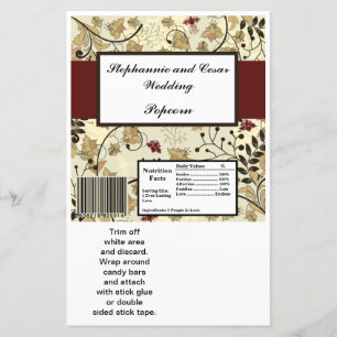 Hershey's Large Bar Wrapper Automne Floral / Branc