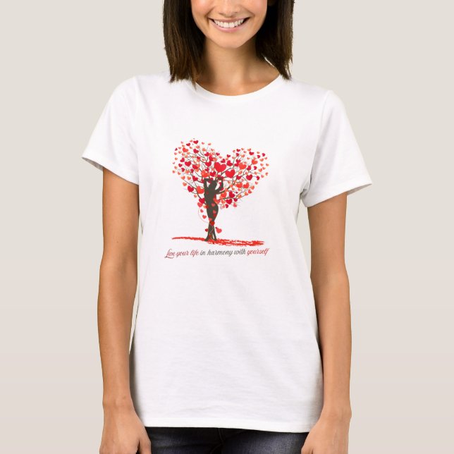 Herzbaum T-Shirt für innere Balance (Devant)