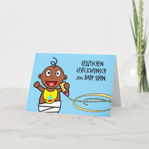 Herzlichen glückwunsch zum sohn, carte allemande