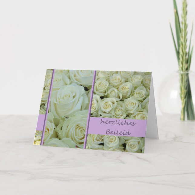 Herzliches de carte de sympathie allemande Beileid (Devant)